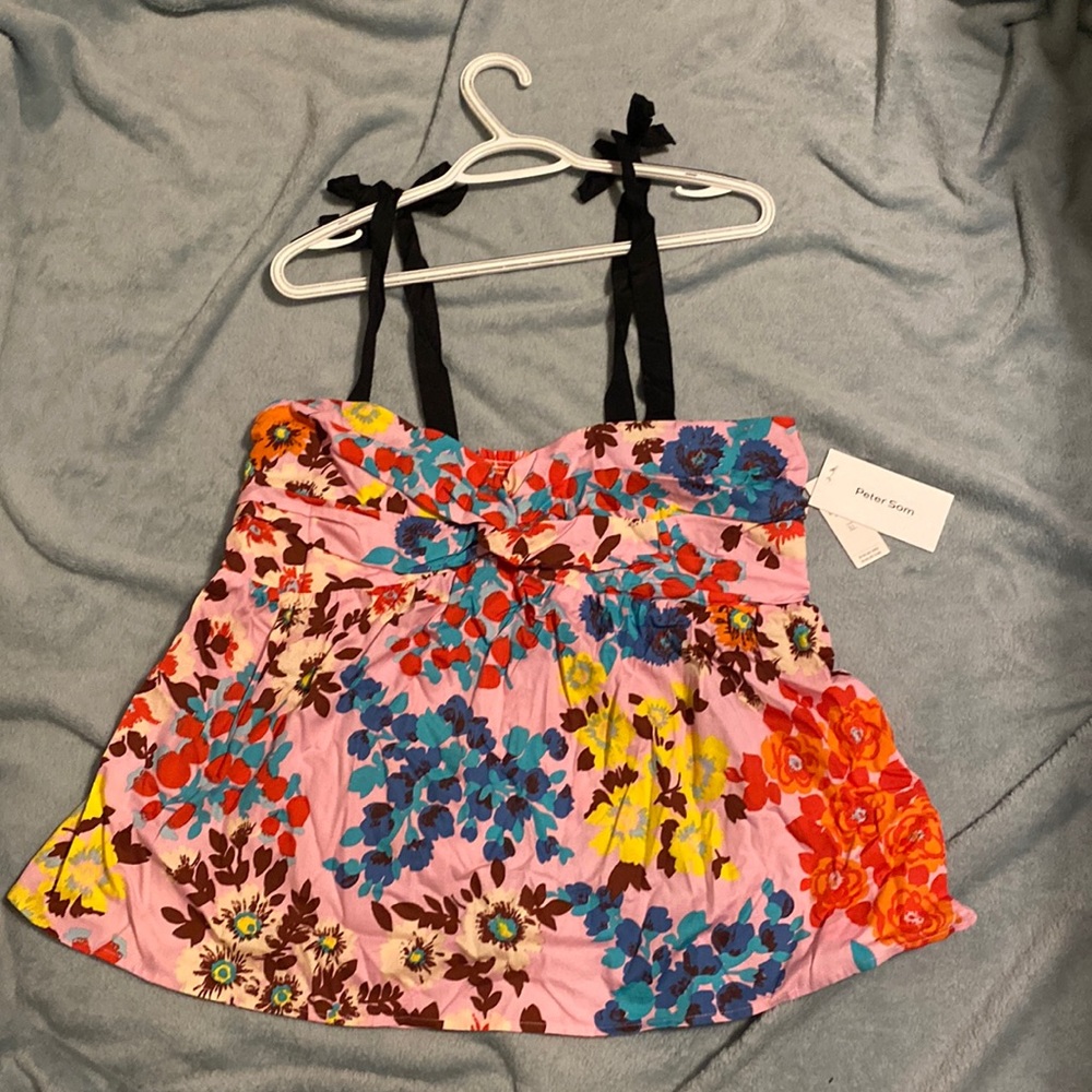 Anthropologie Floral Tank Top
